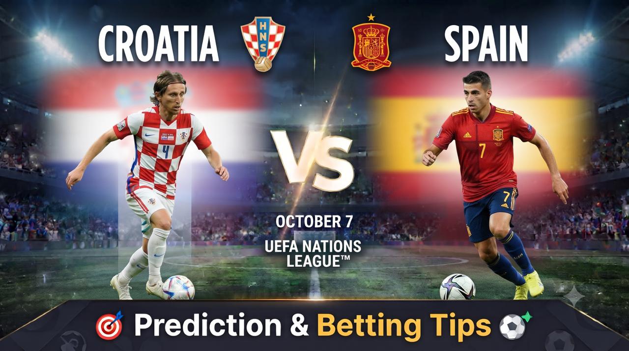 Croatia vs Spain Prediction & Betting Tips (Oct 7) – UEFA Nations League