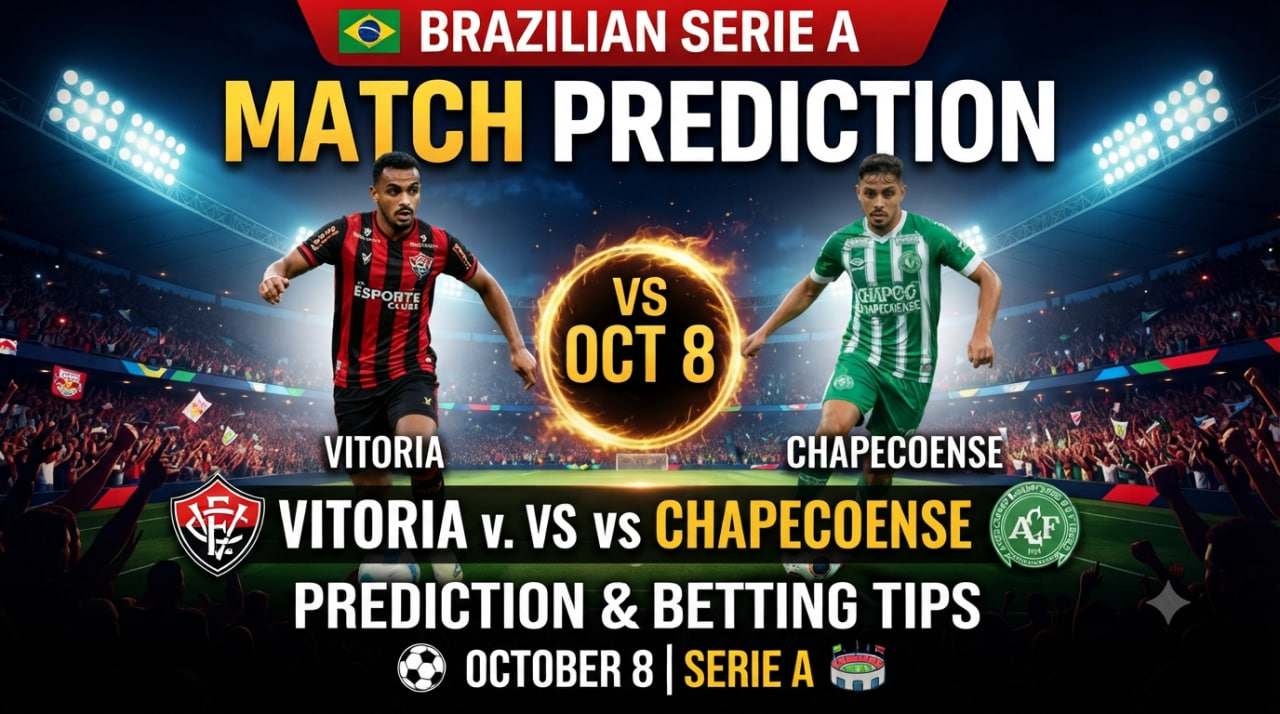 Vitoria vs Chapecoense Prediction & Betting Tips (Oct 8) – Brazilian Serie A
