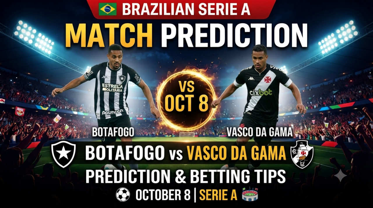 Botafogo vs Vasco da Gama Prediction & Betting Tips (Oct 8) – Brazilian Serie A
